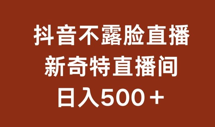 不露脸挂机直播，新奇特直播间，日入500+【揭秘】-灼光资源宝库