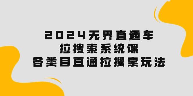 2024无界直通车·拉搜索系统课：各类目直通车 拉搜索玩法！-灼光资源宝库