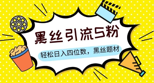 S粉变现，轻松日入四位数，黑丝题材+情感话术【揭秘】-灼光资源宝库