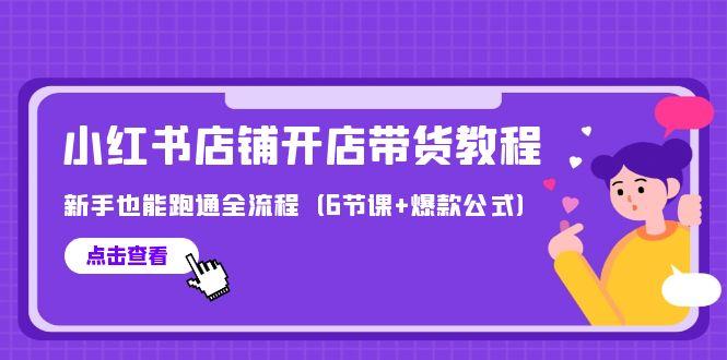 (9883期)最新小红书店铺开店带货教程，新手也能跑通全流程(6节课+爆款公式)-灼光资源宝库