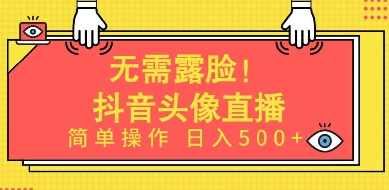无需露脸，Ai头像直播项目，简单操作日入500+【揭秘】-灼光资源宝库