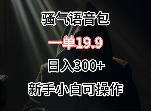 0成本卖骚气语音包，一单19.9.日入300+【揭秘】-灼光资源宝库