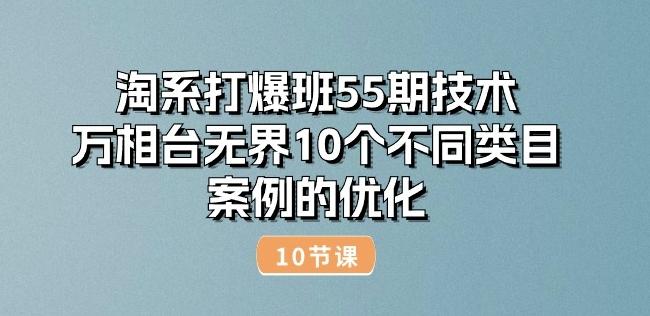 淘系打爆班55期技术：万相台无界10个不同类目案例的优化(10节)-灼光资源宝库