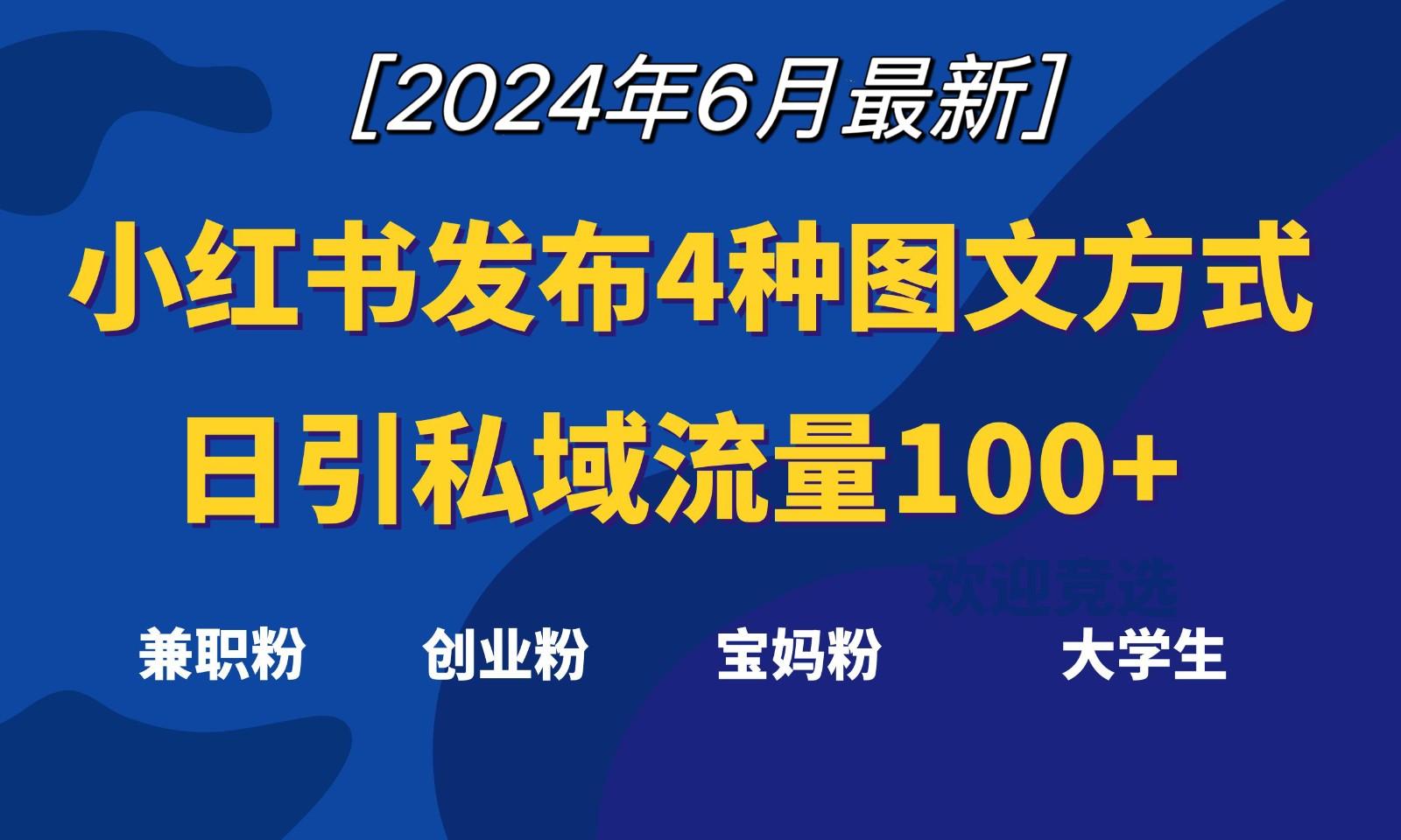 小红书发布这4种图文，就能日引私域流量100+-灼光资源宝库