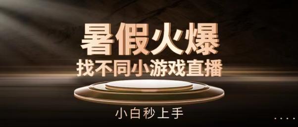 暑假火爆找不同小游戏直播间，小白秒上手【揭秘】-蘑菇资源宝库