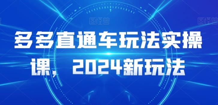 多多直通车玩法实操课，2024新玩法-灼光资源宝库