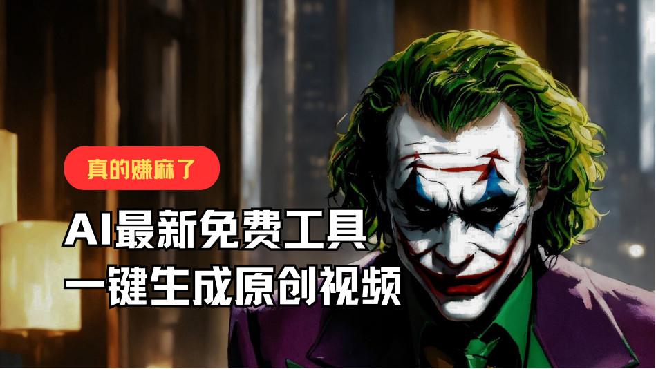 最新免费AI工具，一键生成原创视频，佛系搬运，轻松月入10000+！-灼光资源宝库