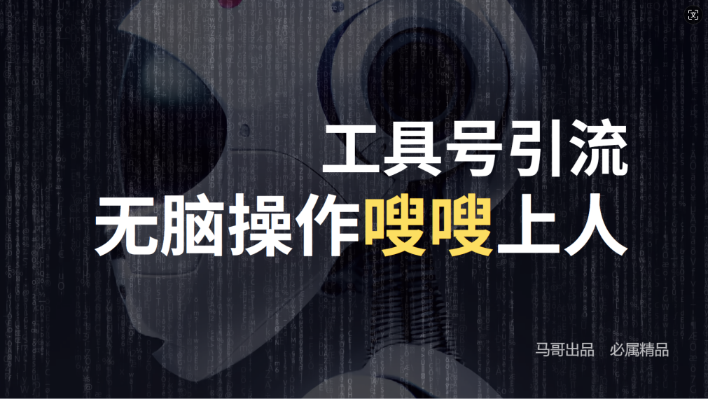 24年抖音最新工具号日引流300+创业粉，日入5000+-灼光资源宝库