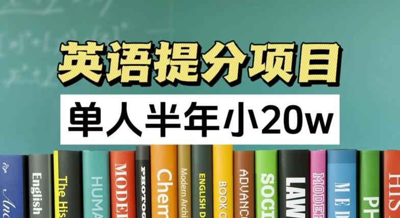 英语提分项目，100%正规项目，单人半年小 20w-灼光资源宝库
