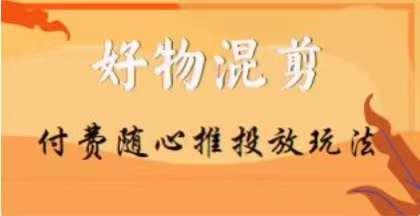 【万三】好物混剪付费随心推投放玩法，随心投放小课抖音教程-灼光资源宝库