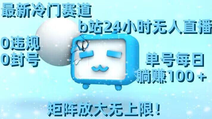 最新冷门赛道，b站24小时无人直播，0违规0封号，单号每日躺赚100＋，矩阵放大无上限【揭秘】-灼光资源宝库