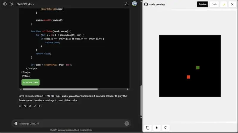 ChatGPT Code Preview｜AI编程预览工具-灼光资源宝库