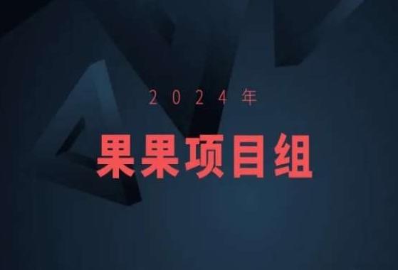 2024年果果项目组项目合集-果果最新项目-灼光资源宝库
