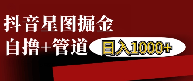抖音星图掘金自撸，可以管道也可以自营，日入1k【揭秘】-蘑菇资源宝库