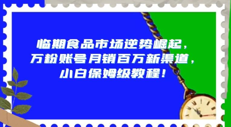 临期食品市场逆势崛起，万粉账号月销百万新渠道，小白保姆级教程【揭秘】-灼光资源宝库