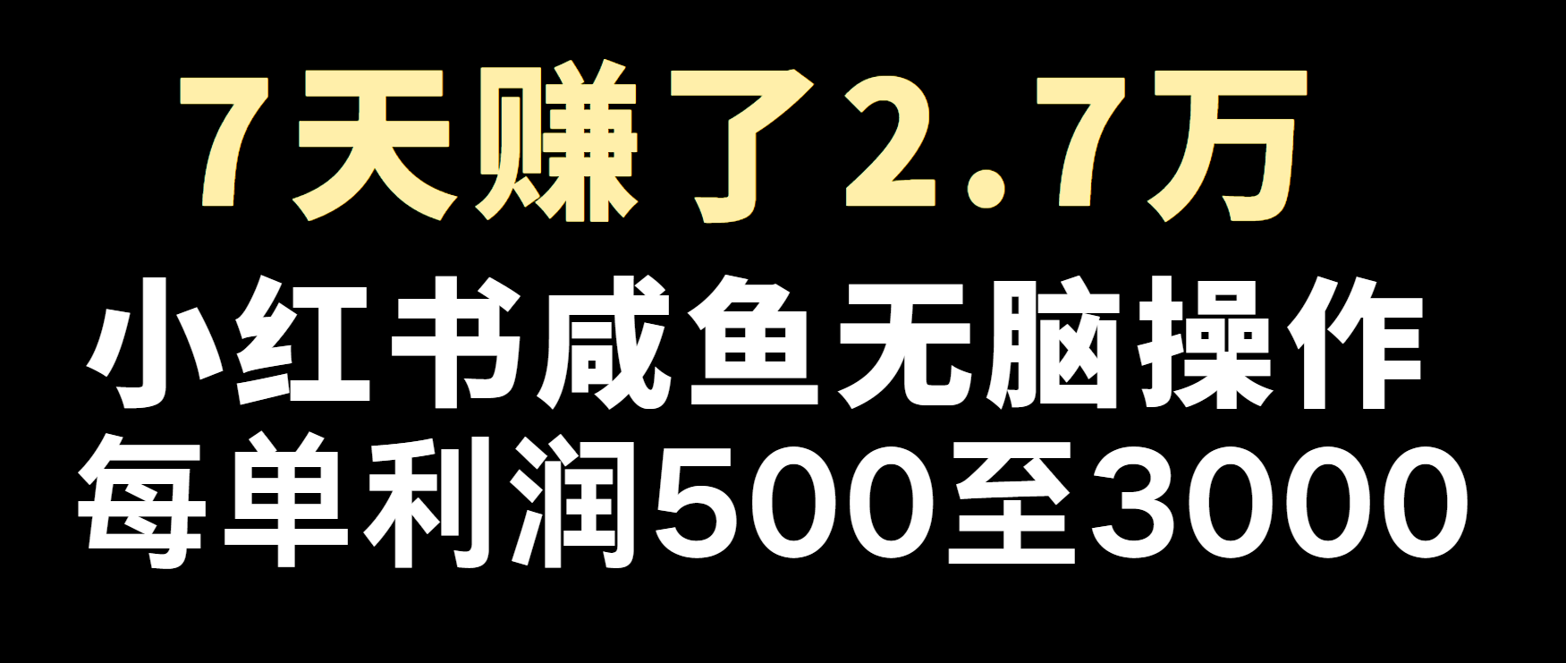 冷门暴利，超级简单的项目0成本玩法，每单在500至4000的利润-灼光资源宝库