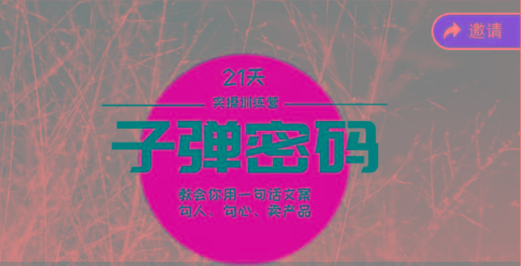 《子弹密码训练营》-用一句话文案勾人勾心卖产品，21天学到顶尖文案大师策略和技巧-灼光资源宝库
