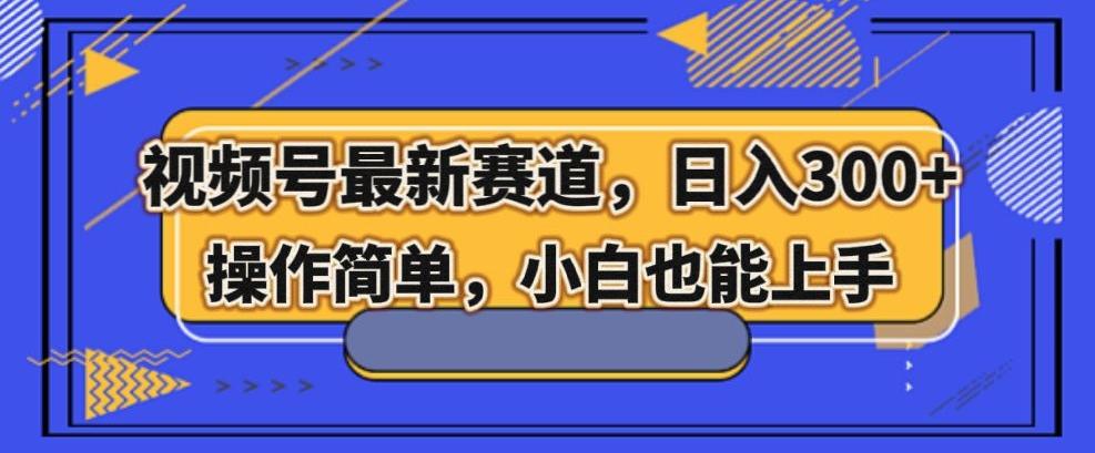 视频号最新赛道，日入300+，新手小白轻松掌握-灼光资源宝库