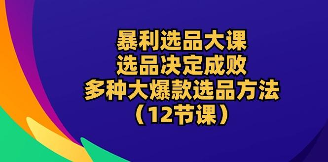 暴利 选品大课：选品决定成败，教你多种大爆款选品方法(12节课-灼光资源宝库