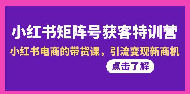 小红书-矩阵号获客特训营-第10期，小红书电商的带货课，引流变现新商机-灼光资源宝库