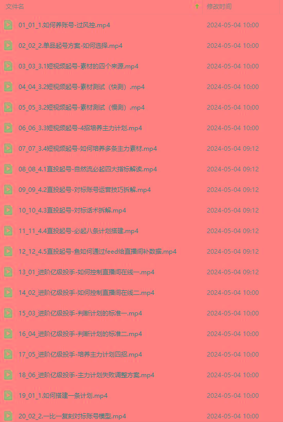 图片[1]-2024单品正价起号，直播素材投流选品：选品课+投流课+素材课+卡首屏/100节-灼光资源宝库
