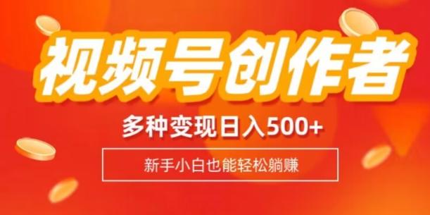 视频号创作者计划,多种变现方式,日入500+【内附1080g视频素材】-灼光资源宝库