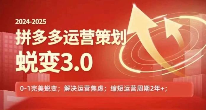 2024-2025拼多多运营策略蜕变3.0，0~1完美蜕变，解决信息焦虑-灼光资源宝库