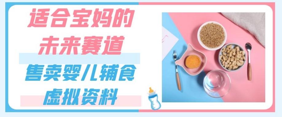 适合宝妈的未来赛道，售卖婴儿辅食虚拟资料，一份9.9-69.9元闭眼赚钱-蘑菇资源宝库