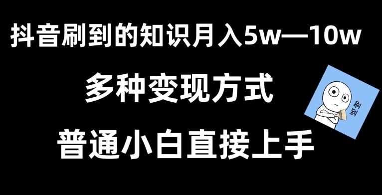 抖音刷到的知识，每天只需2小时，日入2000+，暴力变现，普通小白直接上手【揭秘】-灼光资源宝库