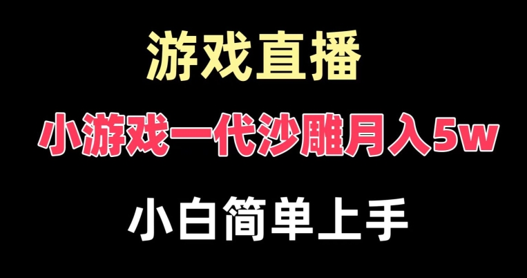 玩小游戏一代沙雕月入5w，爆裂变现，快速拿结果，高级保姆式教学【揭秘】-灼光资源宝库