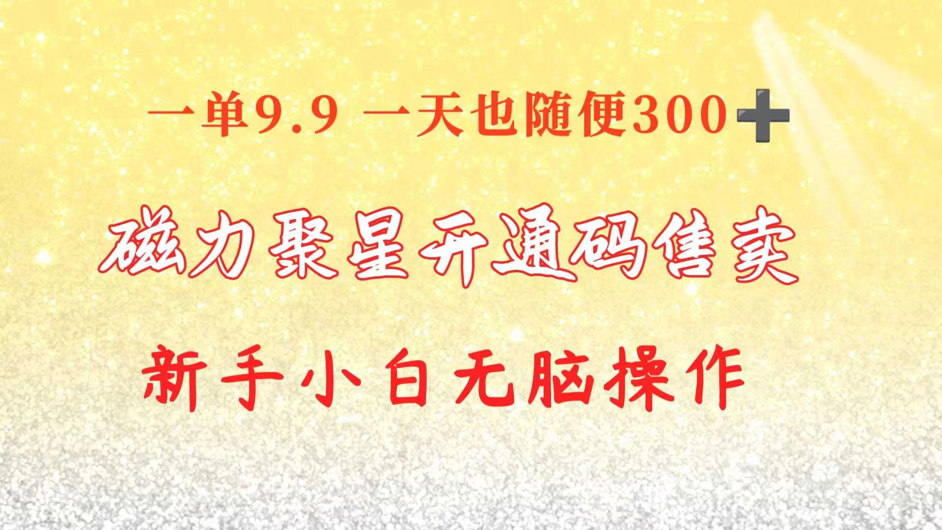 快手磁力聚星码信息差 售卖  一单卖9.9  一天也轻松300+ 新手小白无脑操作-灼光资源宝库