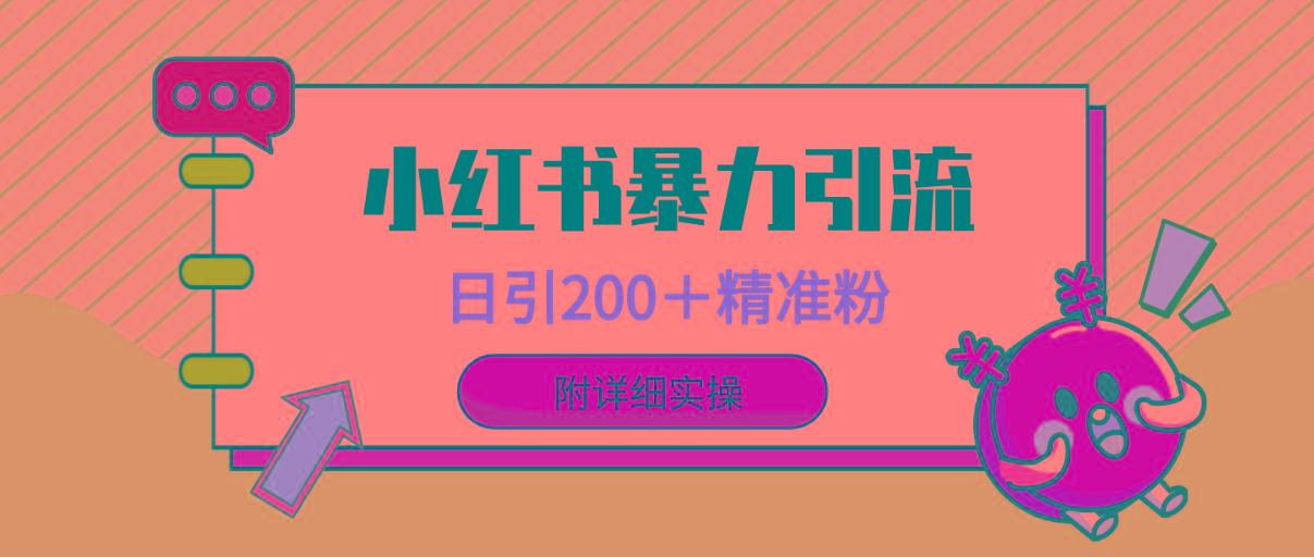 (9582期)小红书暴力引流大法，日引200＋精准粉，一键触达上万人，附详细实操-灼光资源宝库