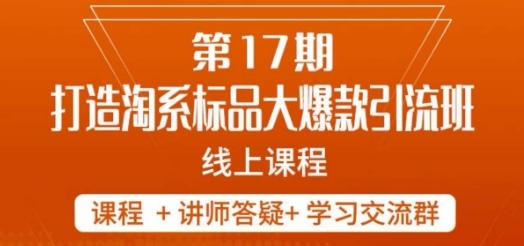南掌柜-第17期打造淘系标品大爆款，5天线上课-灼光资源宝库