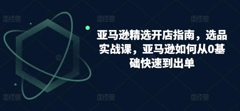 亚马逊精选开店指南，选品实战课，亚马逊如何从0基础快速到出单-灼光资源宝库