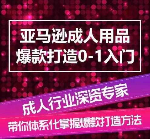 亚马逊成人用品爆款打造0-1入门，系统化讲解亚马逊成人用品爆款打造的流程-灼光资源宝库