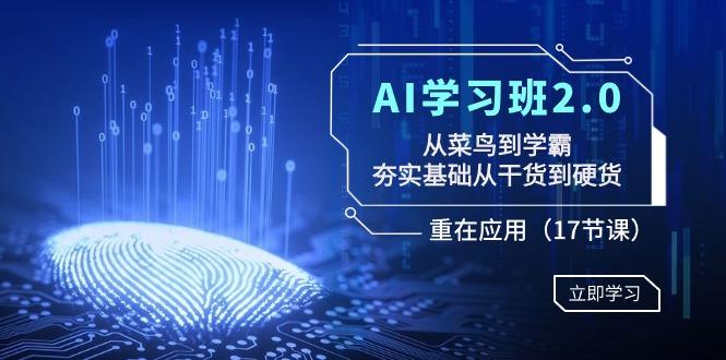 AI学习班2.0：从菜鸟到学霸，夯实基础从干货到硬货，重在应用(17节课)-灼光资源宝库