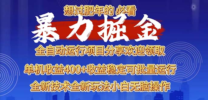 2025暴力掘金项目，想过肥年必看！-灼光资源宝库