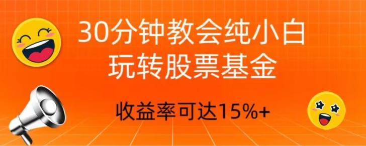 30分钟教会你玩转股票基金，只教好的筛选方法，不荐股-灼光资源宝库