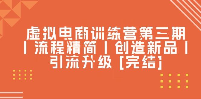 虚拟电商训练营第三期丨流程精简丨创造新品丨引流升级 [完结]-灼光资源宝库