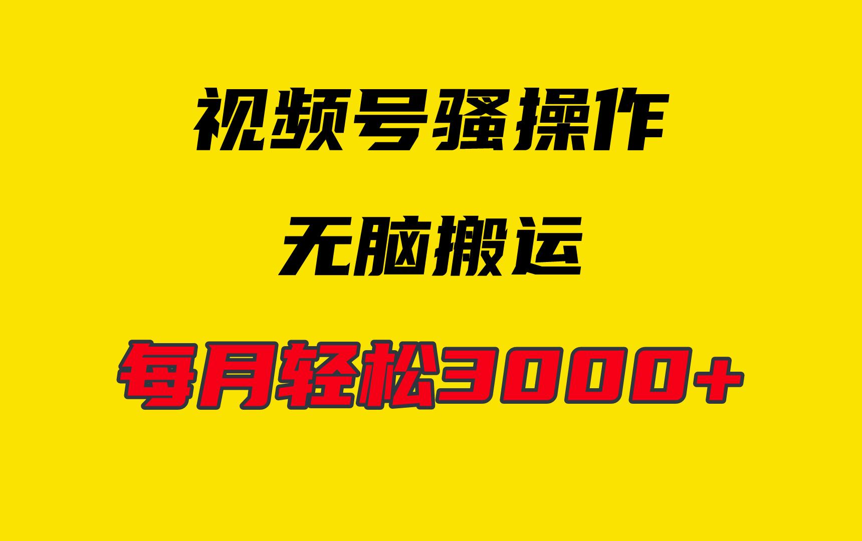 (9968期)4月最新视频号无脑爆款玩法，挂机纯搬运，每天轻松3000+-灼光资源宝库