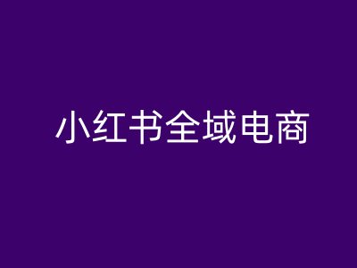 小红书全域电商，小红书电商教程-灼光资源宝库