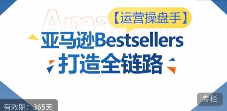 运营操盘手！亚马逊Bestsellers打造全链路，选品、Listing、广告投放全链路进阶优化-灼光资源宝库