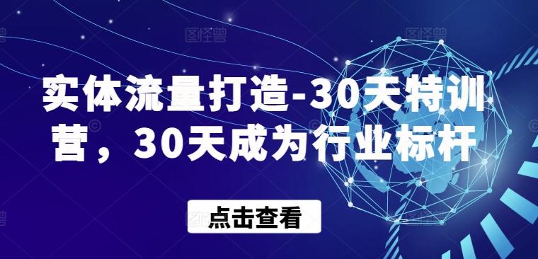 实体流量打造-30天特训营，30天成为行业标杆-资源宝库
