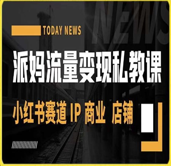 派妈流量变现私教课，小红书赛道IP  商业  店铺 -灼光资源宝库