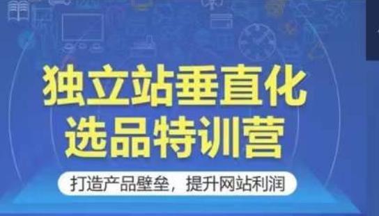 独立站垂直化选品特训营，打造产品壁垒，提升网站利润-蘑菇资源宝库