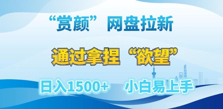 “赏颜”网盘拉新赛道，通过拿捏“欲望”日入1500+，小白易上手【揭秘】-灼光资源宝库