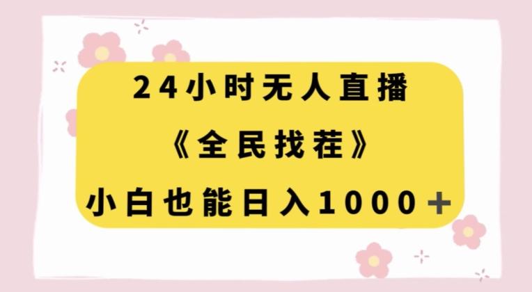 24小时无人直播，全民找茬，小白也能日入1000+【揭秘】-灼光资源宝库