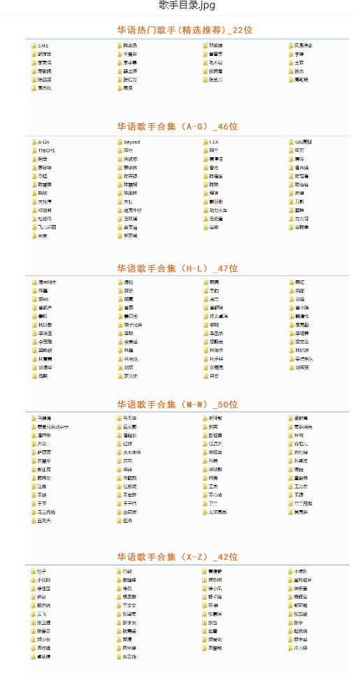 【音乐】歌手合集（100多位歌手合集）-灼光资源宝库