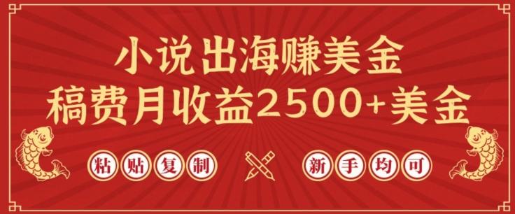 小说出海赚美金，稿费月收益2500+美金，仅需chatgpt粘贴复制，新手也能玩转【揭秘】-灼光资源宝库