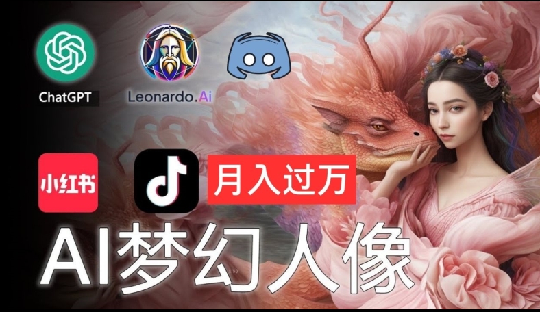 AI摄影梦幻人像：零基础也能月入过万的秘密【揭秘】-灼光资源宝库